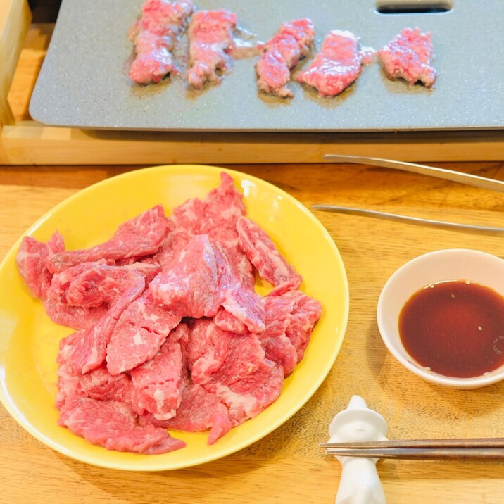 コストコの牛肩ロースかたまり肉で焼肉